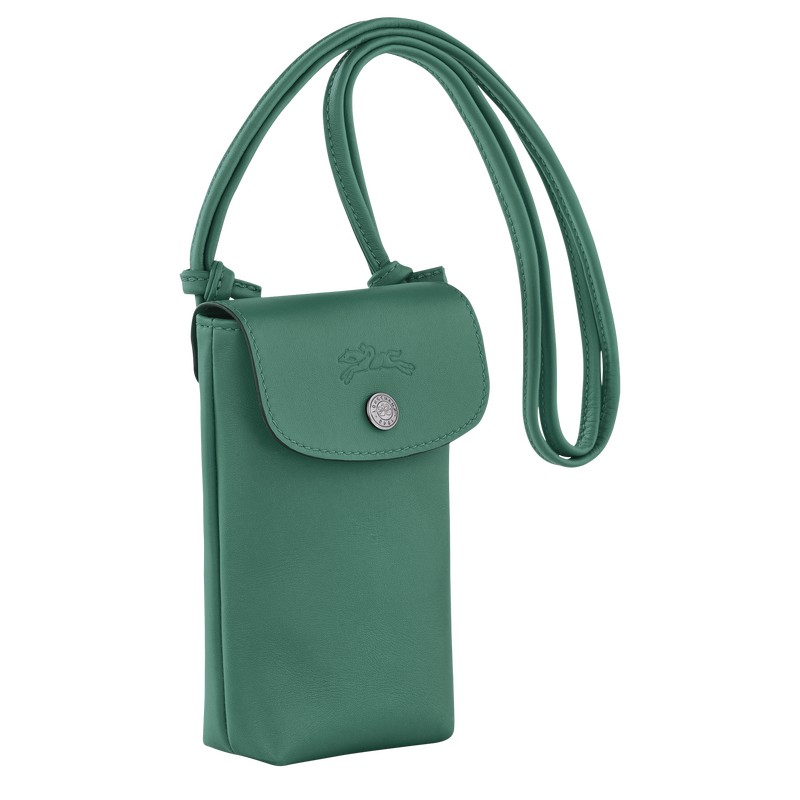 Longchamp Le Pliage Xtra Phone Case With Leather Lace Sage | ML1037865