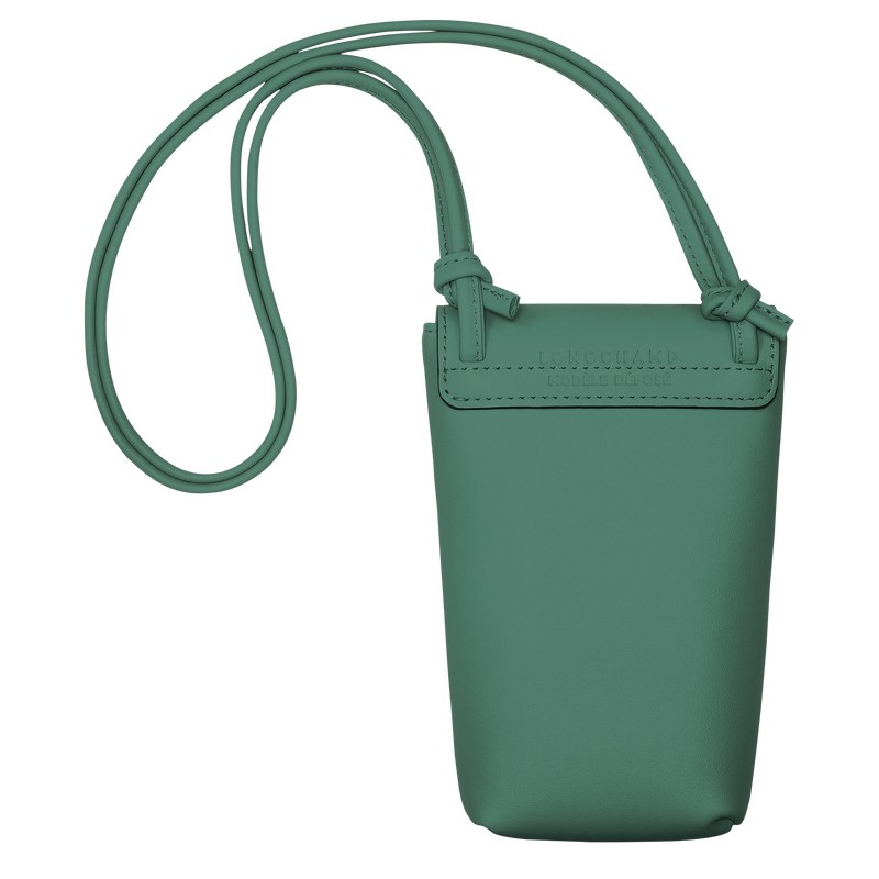 Longchamp Le Pliage Xtra Phone Case With Leather Lace Sage | YL8357920