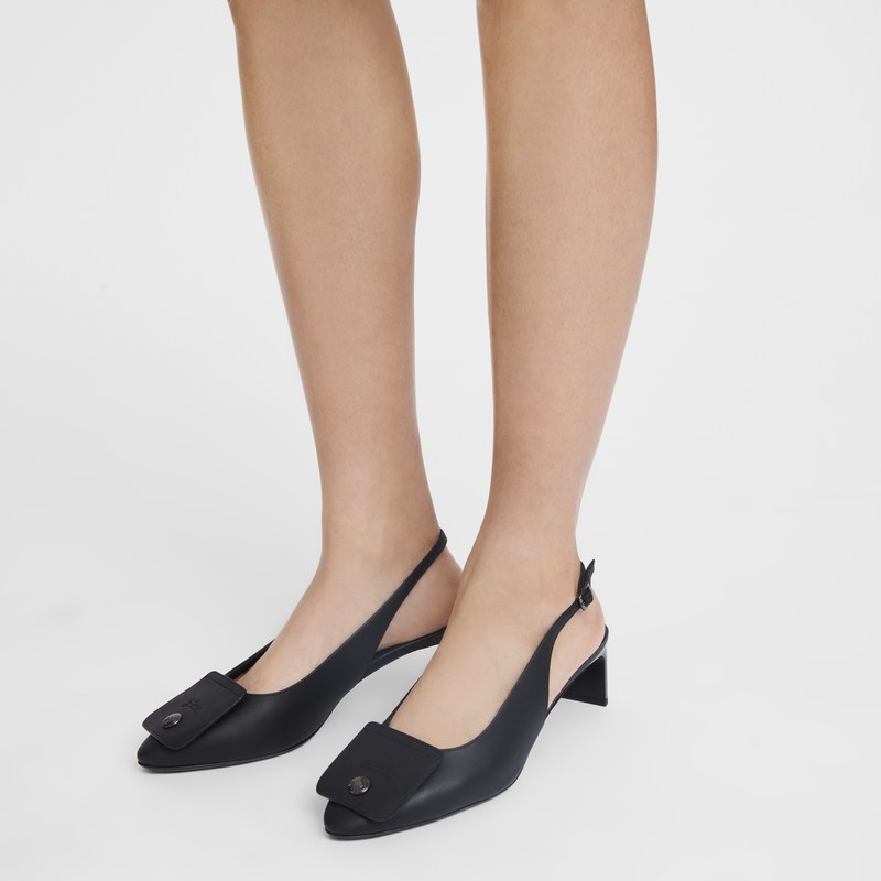 Longchamp Le Pliage Xtra Slingback Pumps Negras | GV4209187