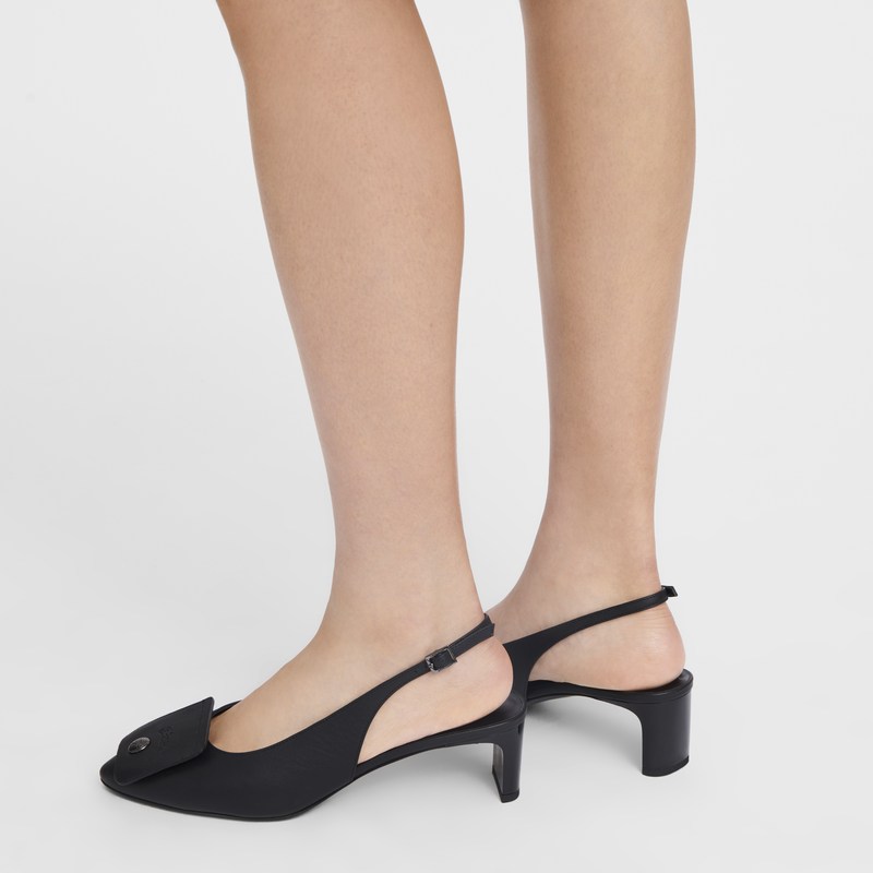 Longchamp Le Pliage Xtra Slingback Pumps Negras | GV4209187