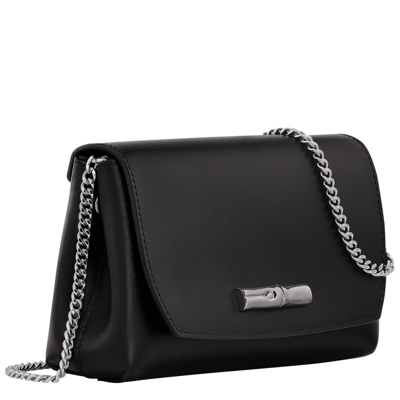 Longchamp Le Roseau Clutch Negras | FV4765321