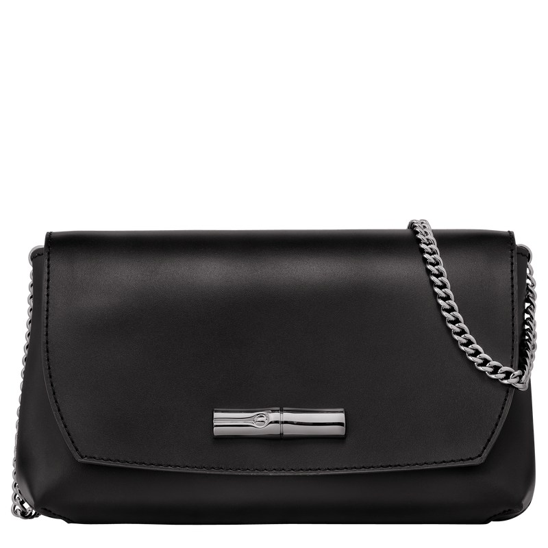 Longchamp Le Roseau Clutch Negras | FV4765321