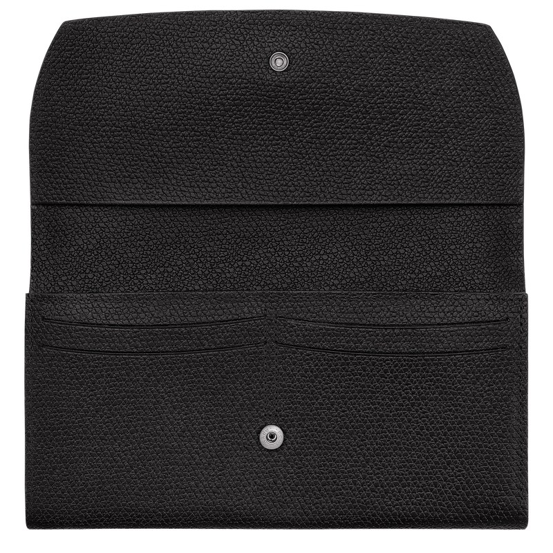 Longchamp Le Roseau Continental Wallet Negras | DV6431275