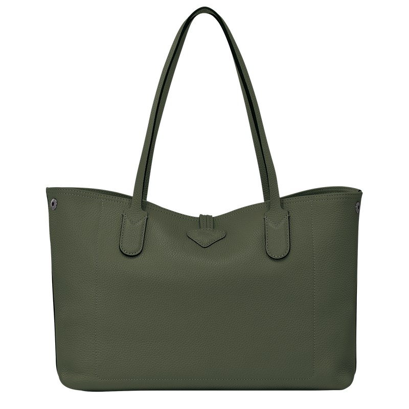 Longchamp Le Roseau Essential L Tote Bag Kaki | QK9476583