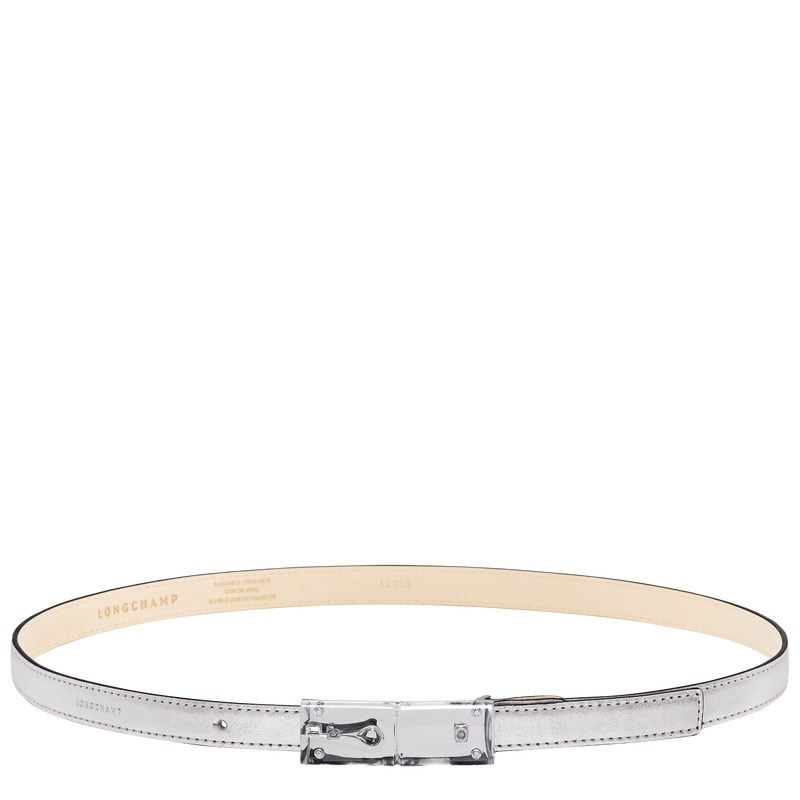 Longchamp Le Roseau Essential Ladies\' Belt Plateadas | TD9406371