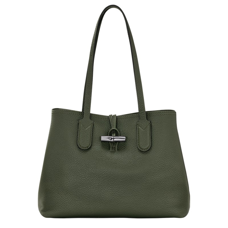 Longchamp Le Roseau Essential M Tote Bag Kaki | OI4087152