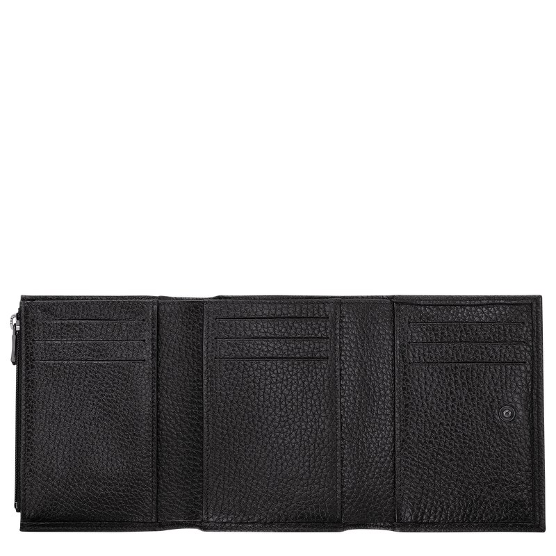 Longchamp Le Roseau Essential Wallet Negras | ZC0127386