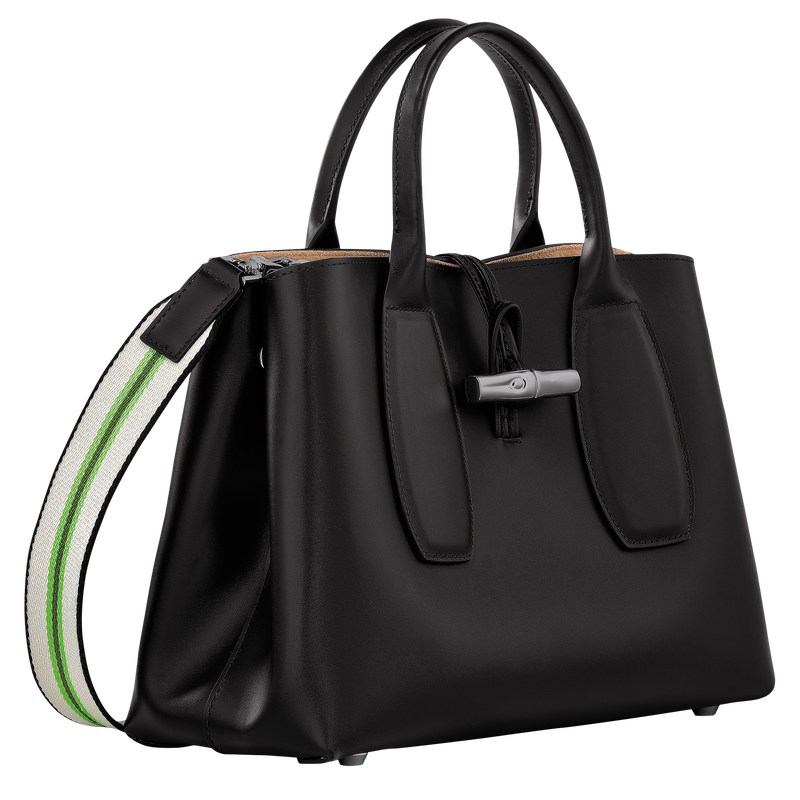 Longchamp Le Roseau M Handbag Negras | SM8354267