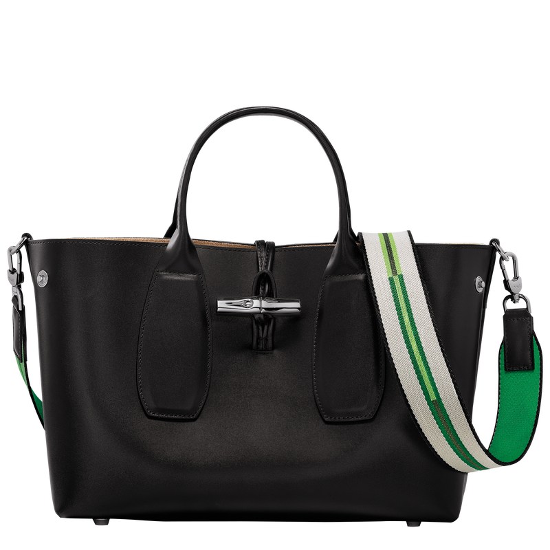 Longchamp Le Roseau M Handbag Negras | SM8354267