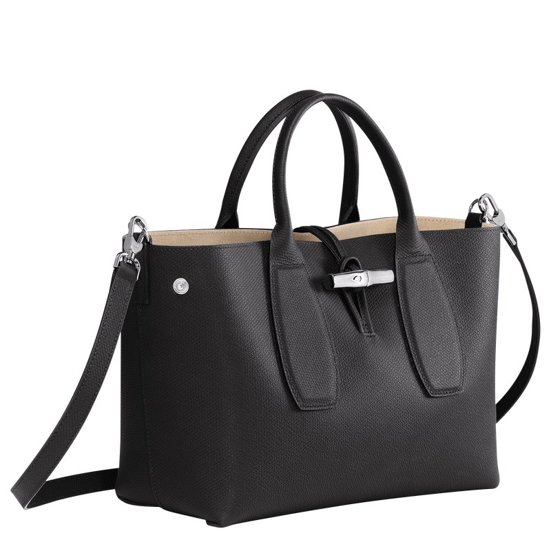 Longchamp Le Roseau M Handbag Negras | ZN9176852