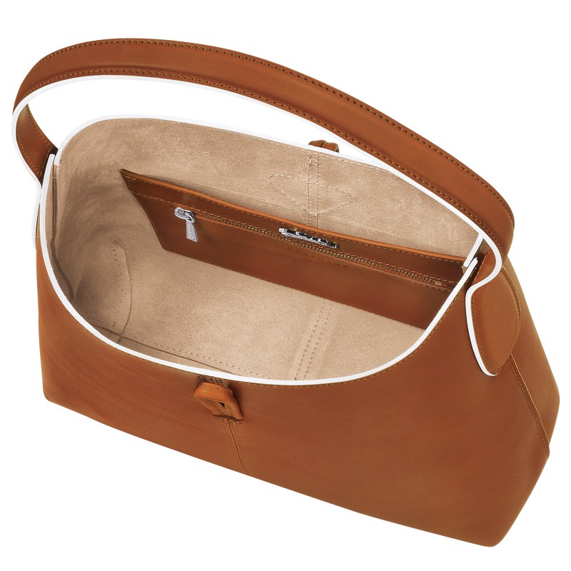 Longchamp Le Roseau M Hobo Bag Cognac | MG5790123