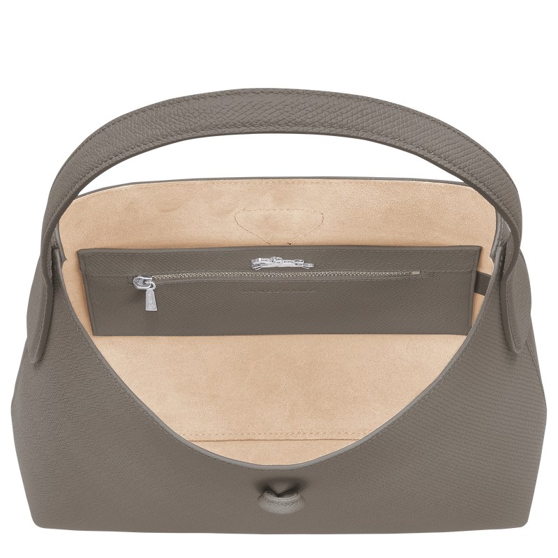 Longchamp Le Roseau M Hobo Bag Turtledove | OJ7364502