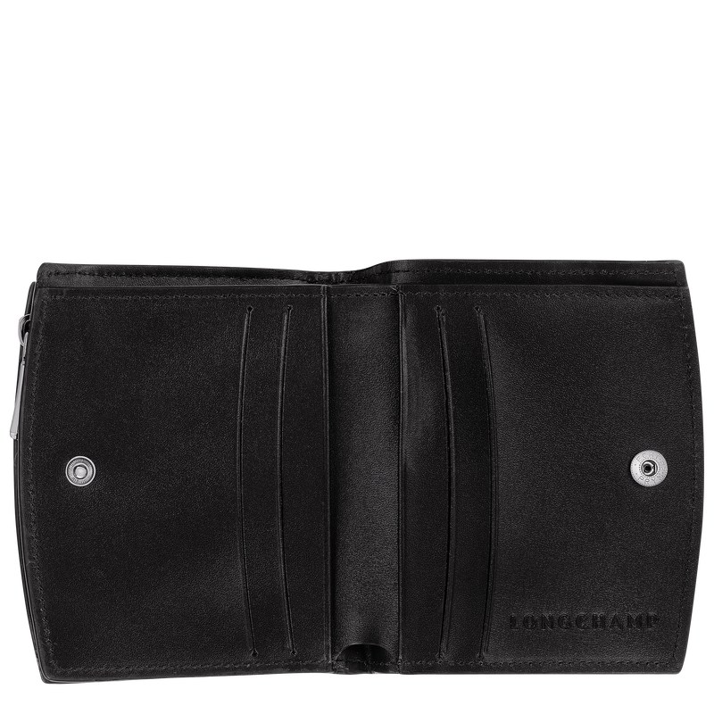 Longchamp Le Roseau Wallet Negras | JN7560194