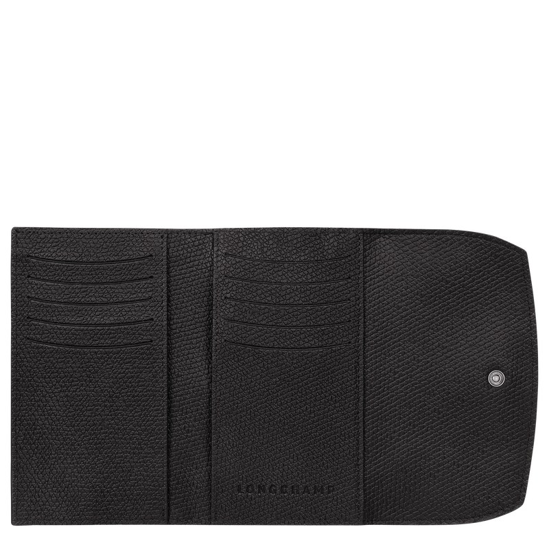 Longchamp Le Roseau Wallet Negras | QI4359208