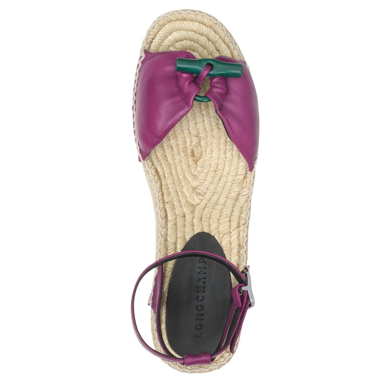 Longchamp Le Roseau Wedge Espadrilles Violet | ZK4725031