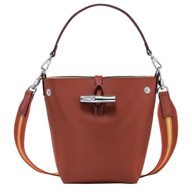 Longchamp Le Roseau Xs Bucket Bag Mahogany | FX4526139