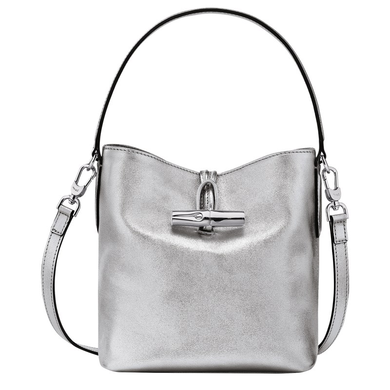 Longchamp Le Roseau Xs Bucket Bag Plateadas | RK2610734