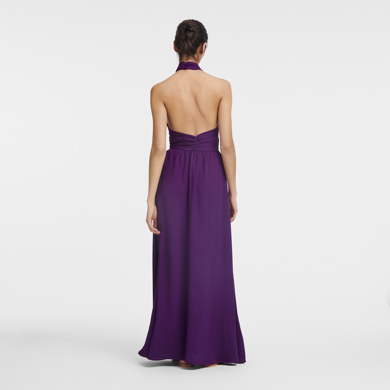 Longchamp Long Dress Violet | RB3687092