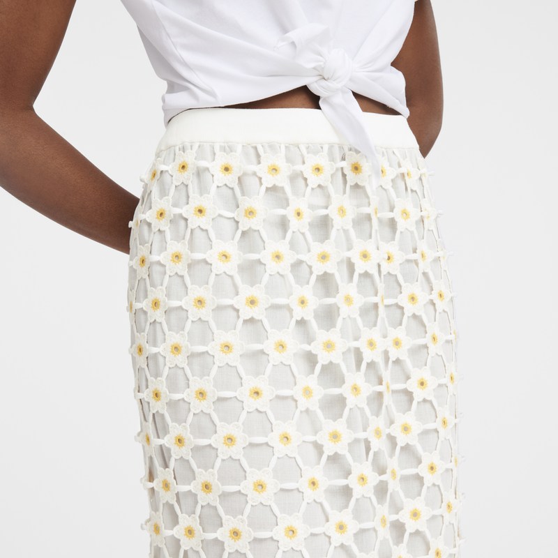 Longchamp Long Skirt Blancas | CX1973052