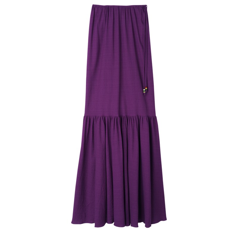 Longchamp Long Skirt Violet | SX7315026