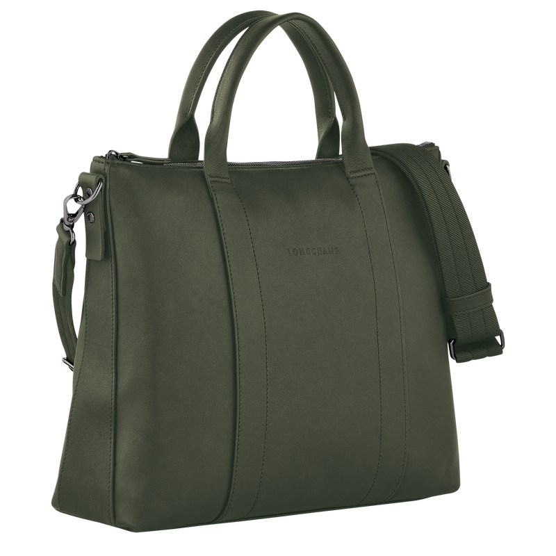 Longchamp Longchamp 3d Briefcase Kaki | NG1894306