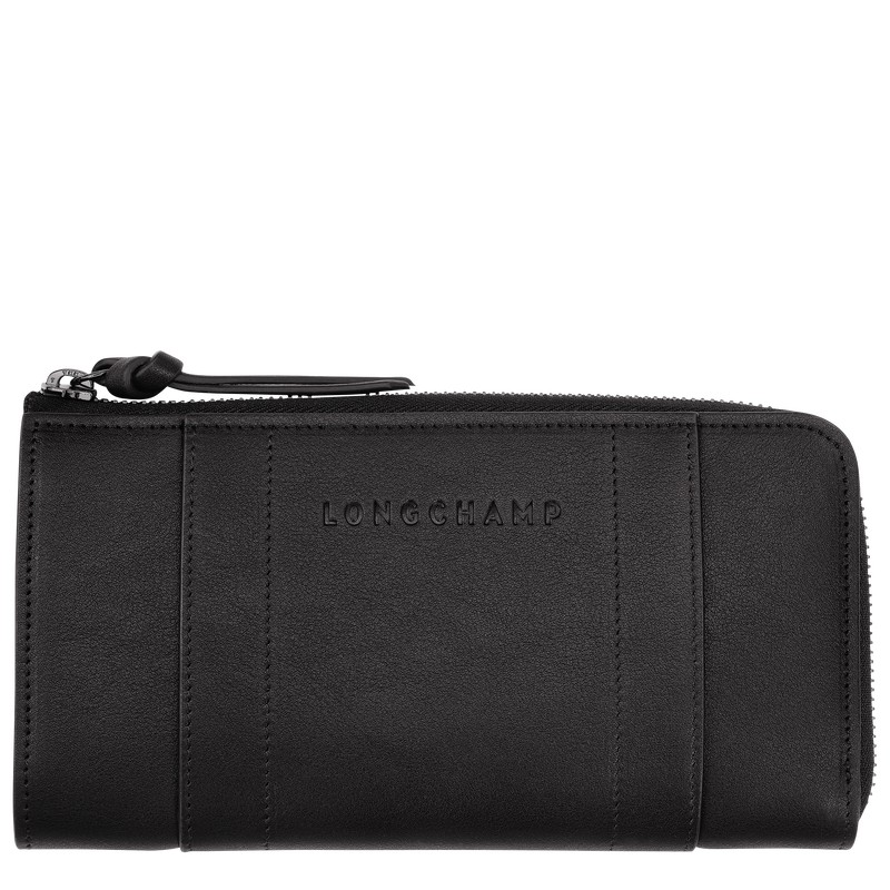 Longchamp Longchamp 3d Zip Around Wallet Negras | NA0541897