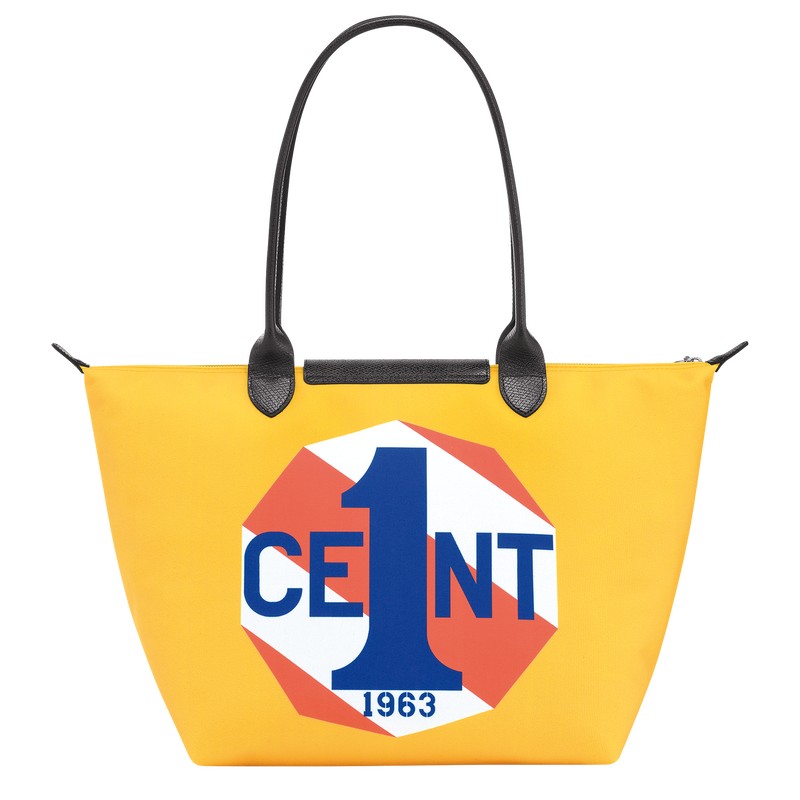 Longchamp Longchamp X Robert Indiana L Tote Bag Azules | EG4805692