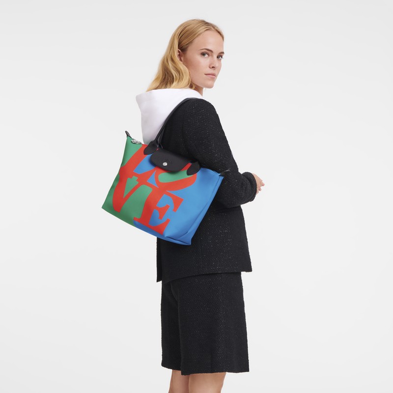 Longchamp Longchamp X Robert Indiana M Tote Bag Rojas Azul Marino | GS8234976