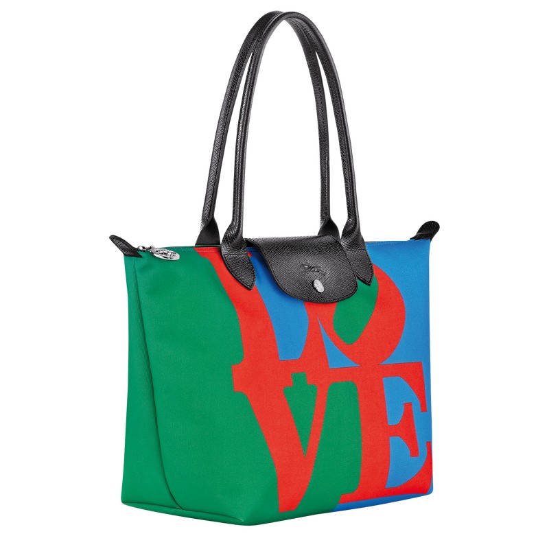 Longchamp Longchamp X Robert Indiana M Tote Bag Rojas Azul Marino | GS8234976