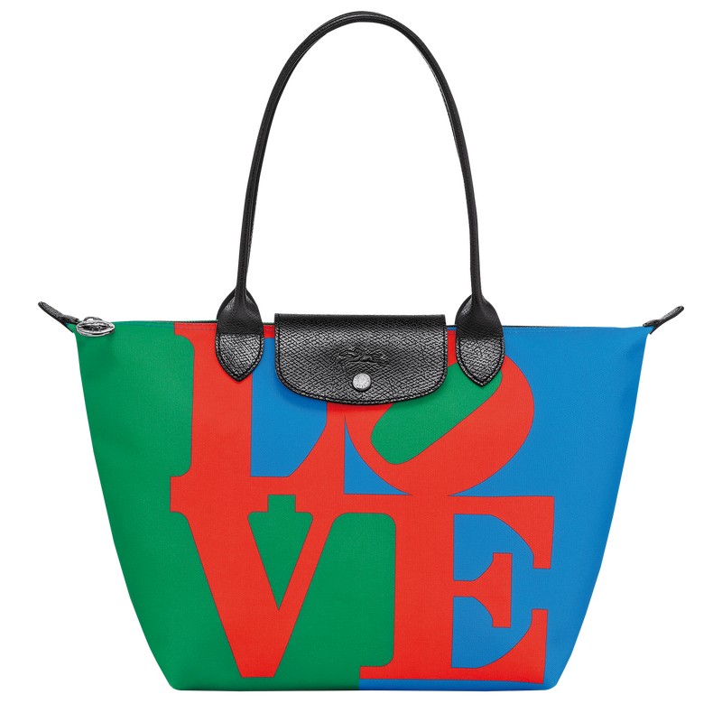 Longchamp Longchamp X Robert Indiana M Tote Bag Rojas Azul Marino | GS8234976