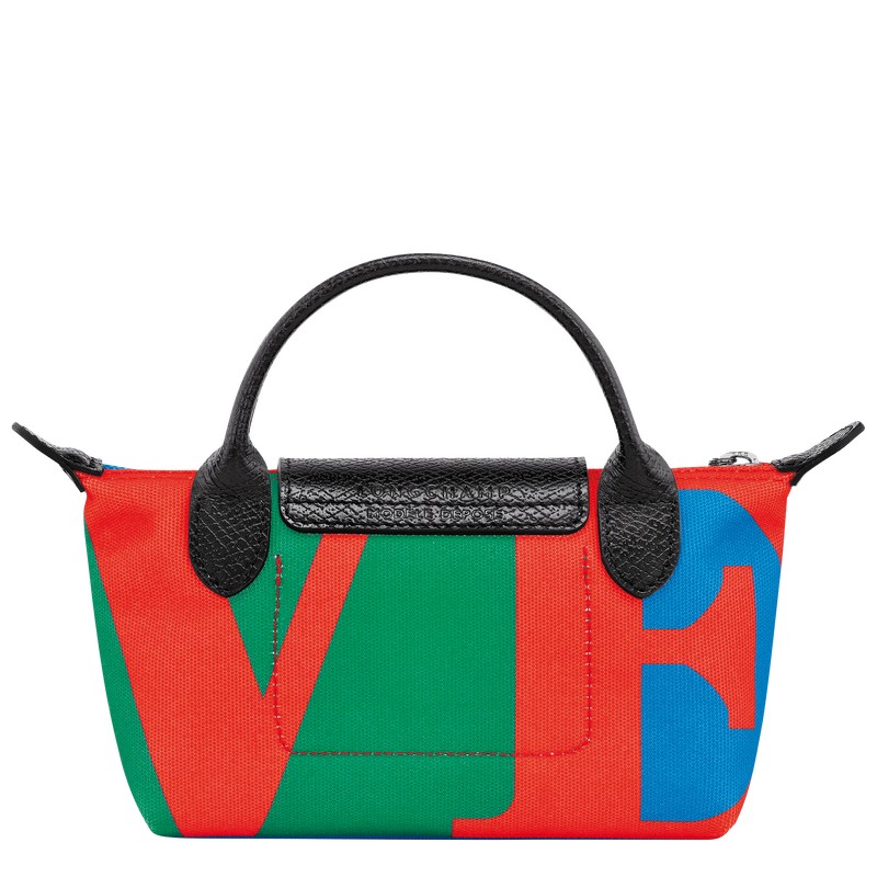 Longchamp Longchamp X Robert Indiana Pouch Rojas Azul Marino | FB6830719