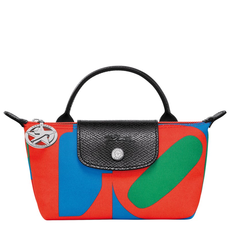 Longchamp Longchamp X Robert Indiana Pouch Rojas Azul Marino | FB6830719