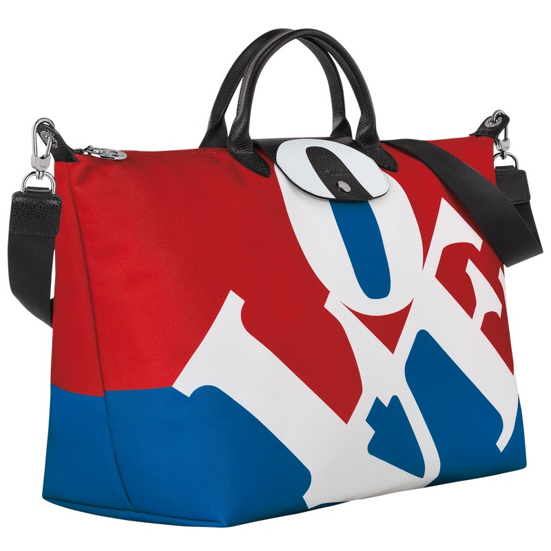 Longchamp Longchamp X Robert Indiana Travel Bag Blancas | WB1985472