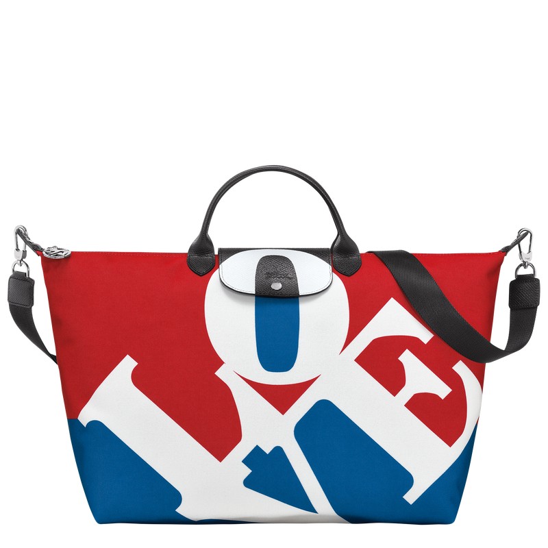 Longchamp Longchamp X Robert Indiana Travel Bag Blancas | WB1985472