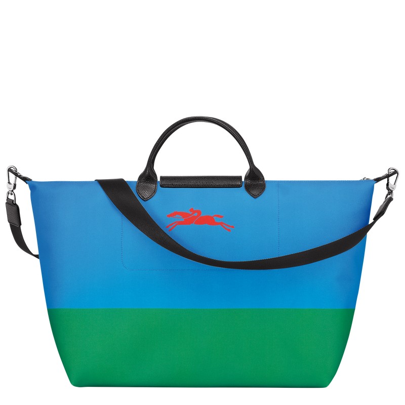 Longchamp Longchamp X Robert Indiana Travel Bag Rojas Azul Marino | UA4592806