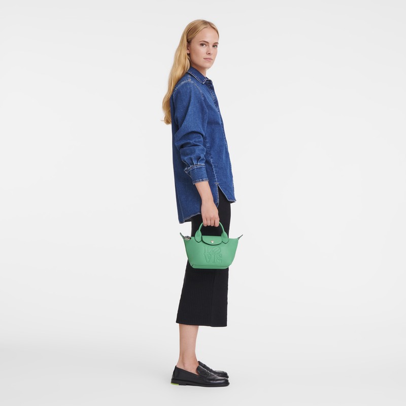 Longchamp Longchamp X Robert Indiana Xs Handbag Verde | EV8356072