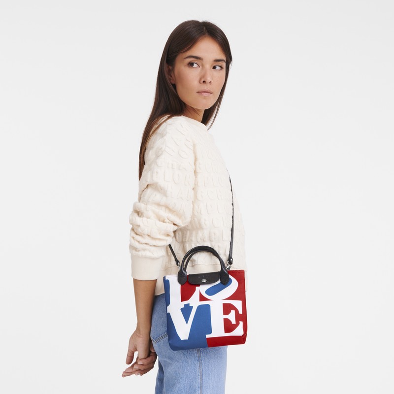 Longchamp Longchamp X Robert Indiana Xs Crossbody Bag Blancas | XF9560138