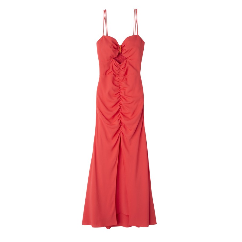 Longchamp Midi Dress Strawberry | DC5073289