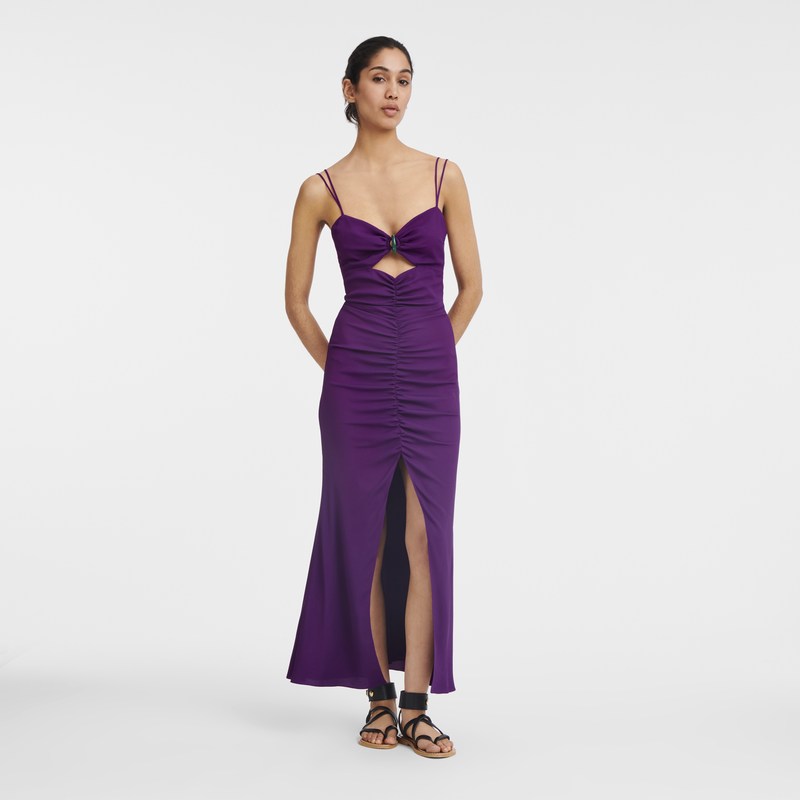 Longchamp Midi Dress Violet | YR9270864