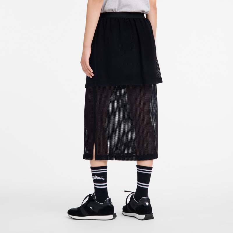 Longchamp Midi Skirt Negras | DF7539402