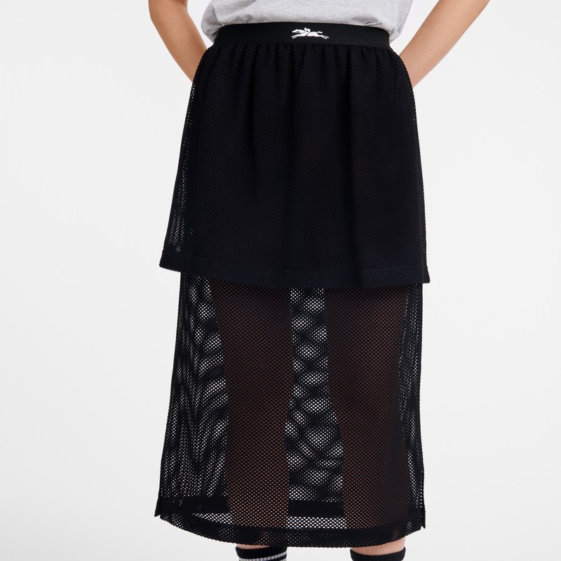 Longchamp Midi Skirt Negras | DF7539402