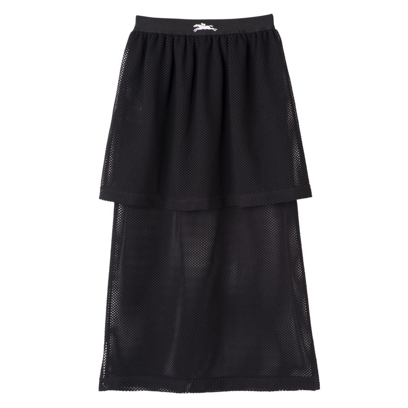 Longchamp Midi Skirt Negras | DF7539402