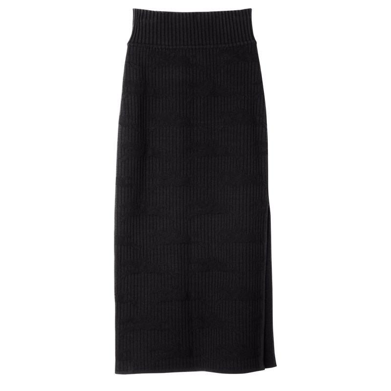 Longchamp Midi Skirt Negras | IS5678431