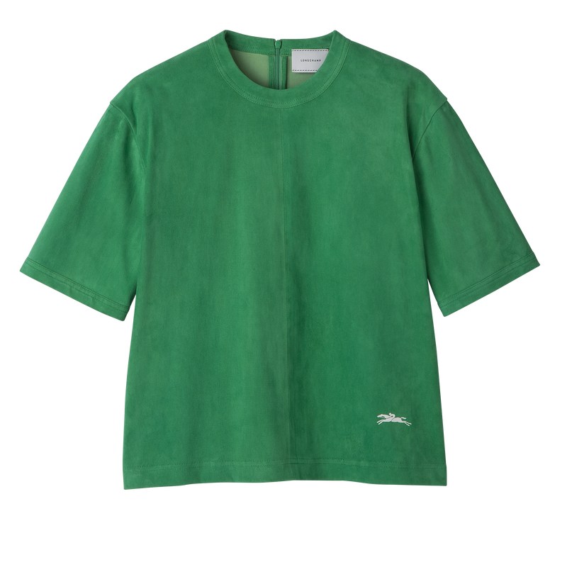 Longchamp Short Leather Top Verde | FE8297134