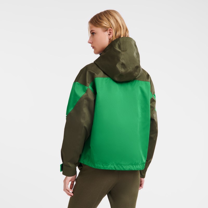 Longchamp Short Parka Kaki Verde | AP3548061