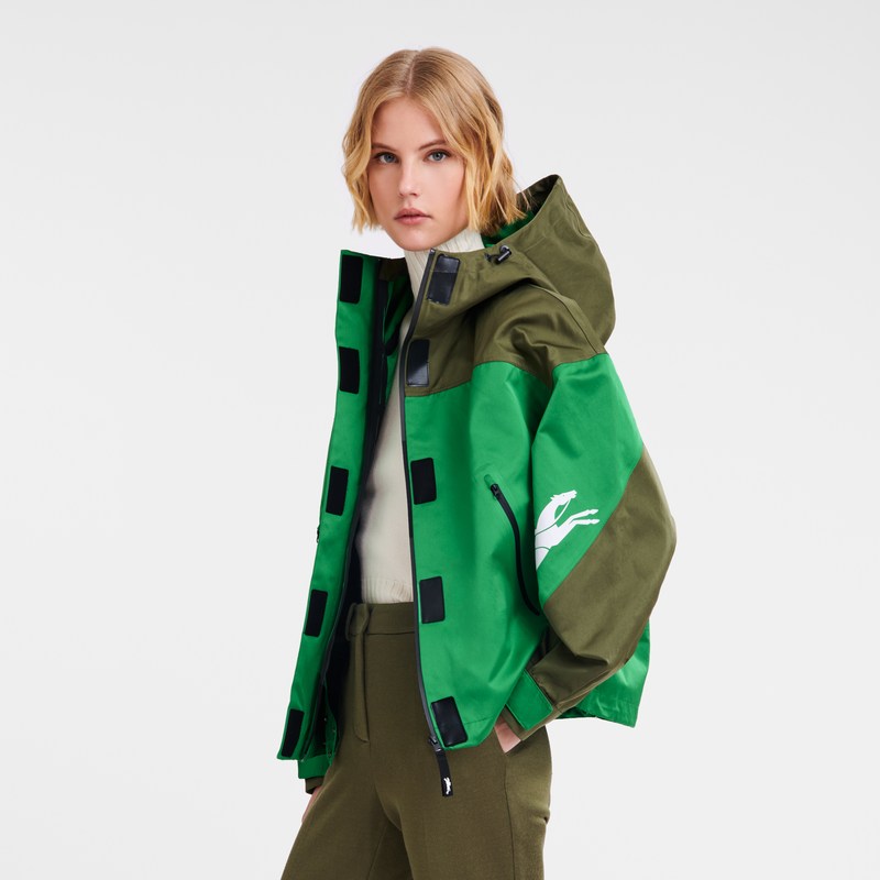 Longchamp Short Parka Kaki Verde | AP3548061