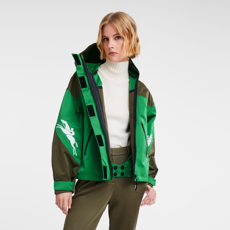 Longchamp Short Parka Kaki Verde | AP3548061