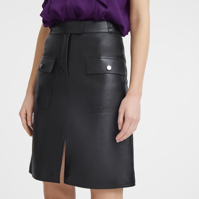 Longchamp Skirt Negras | FI5902731