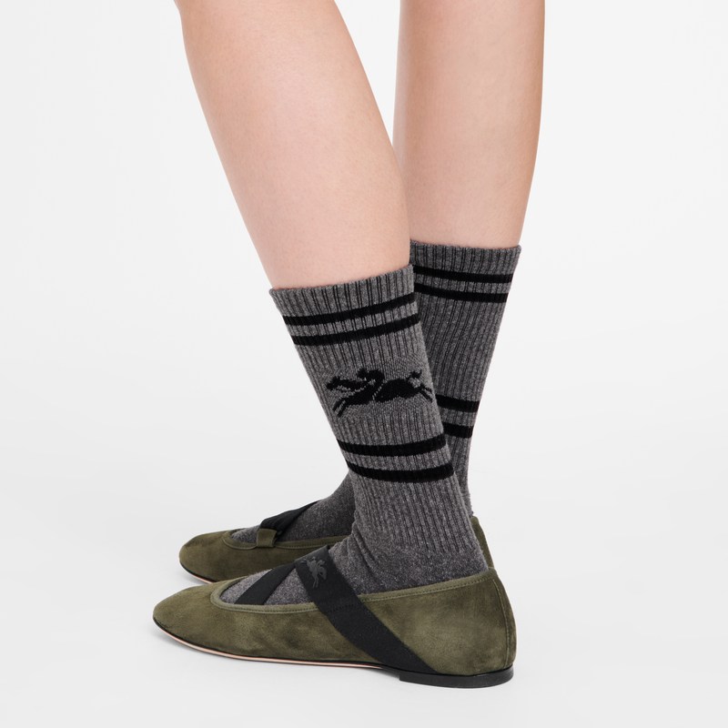 Longchamp Socks Anthracite | VU5624837