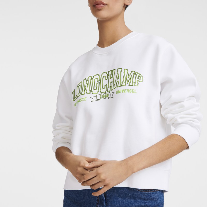 Longchamp Sweatshirt Blancas | BU1597846